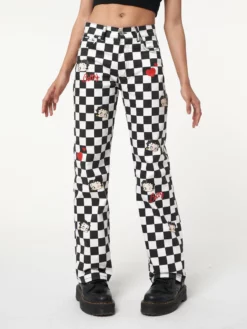 Minga London Clothing Minga X Betty Boop Check Jeans