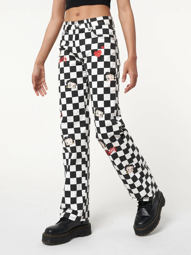 Minga London Clothing Minga X Betty Boop Check Jeans