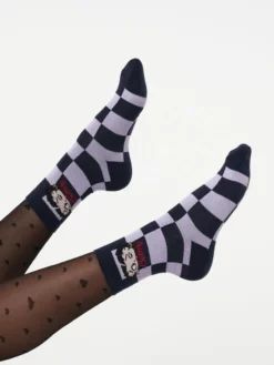 Minga London Minga X Betty Boop Check Socks Clothing