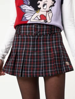 Minga London Minga X Betty Boop Plaid Mini Skirt Clothing