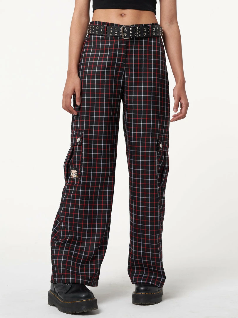 Minga London Clothing Minga X Betty Boop Plaid Utility Pants