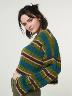 Minga London Moss Striped Knit Jumper