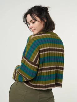 Minga London Moss Striped Knit Jumper