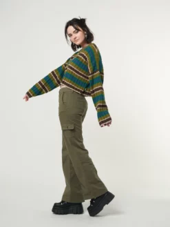 Minga London Moss Striped Knit Jumper