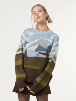 Minga London Clothing Mountain Landscape Knit Jumper