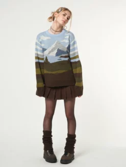 Minga London Clothing Mountain Landscape Knit Jumper