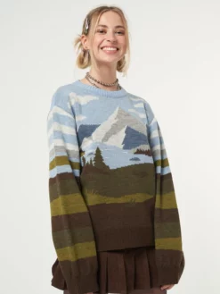 Minga London Clothing Mountain Landscape Knit Jumper