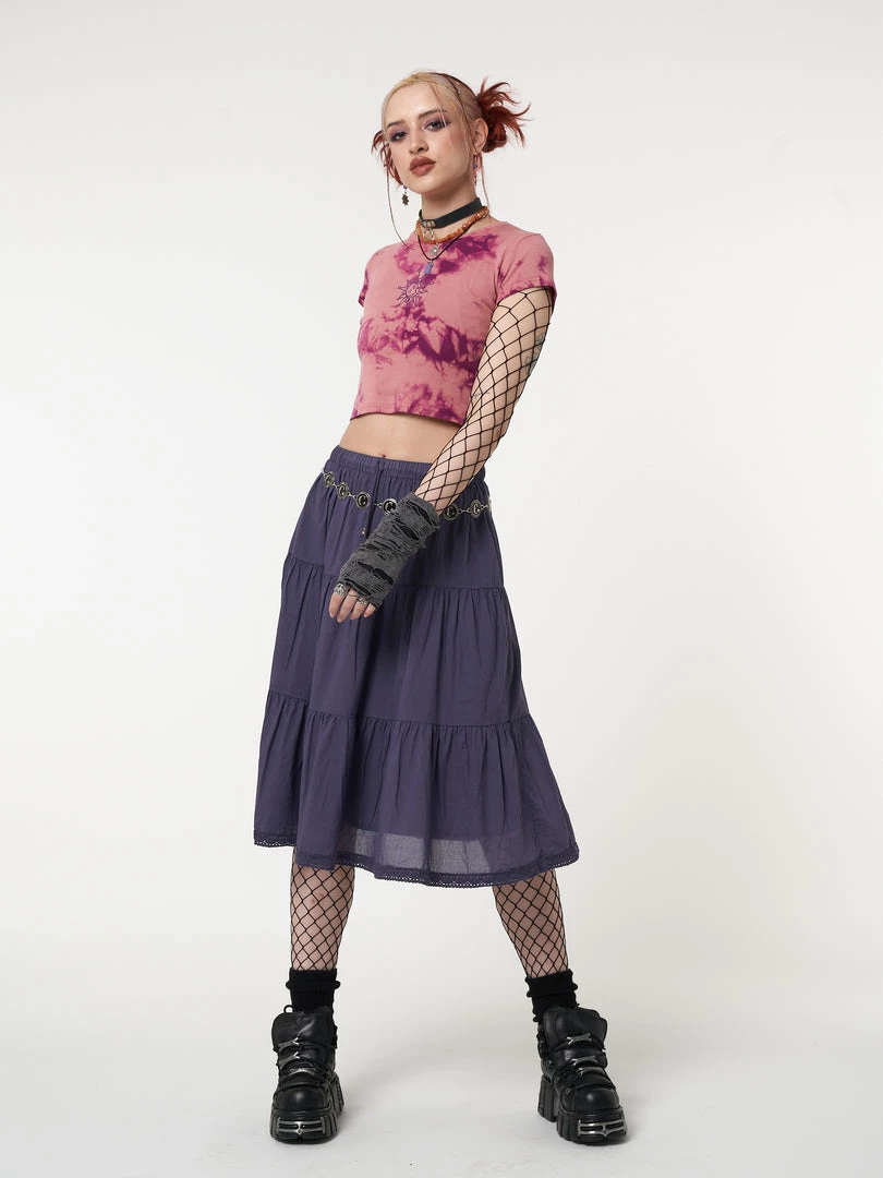 Minga London Clothing Mystic Sun Tie Dye Crop T-Shirt