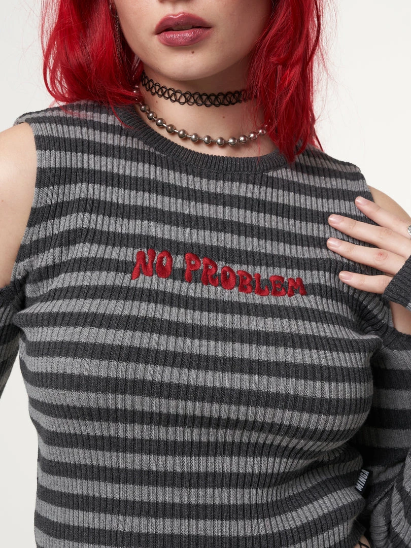 Minga London No Problem Striped Cut Out Top