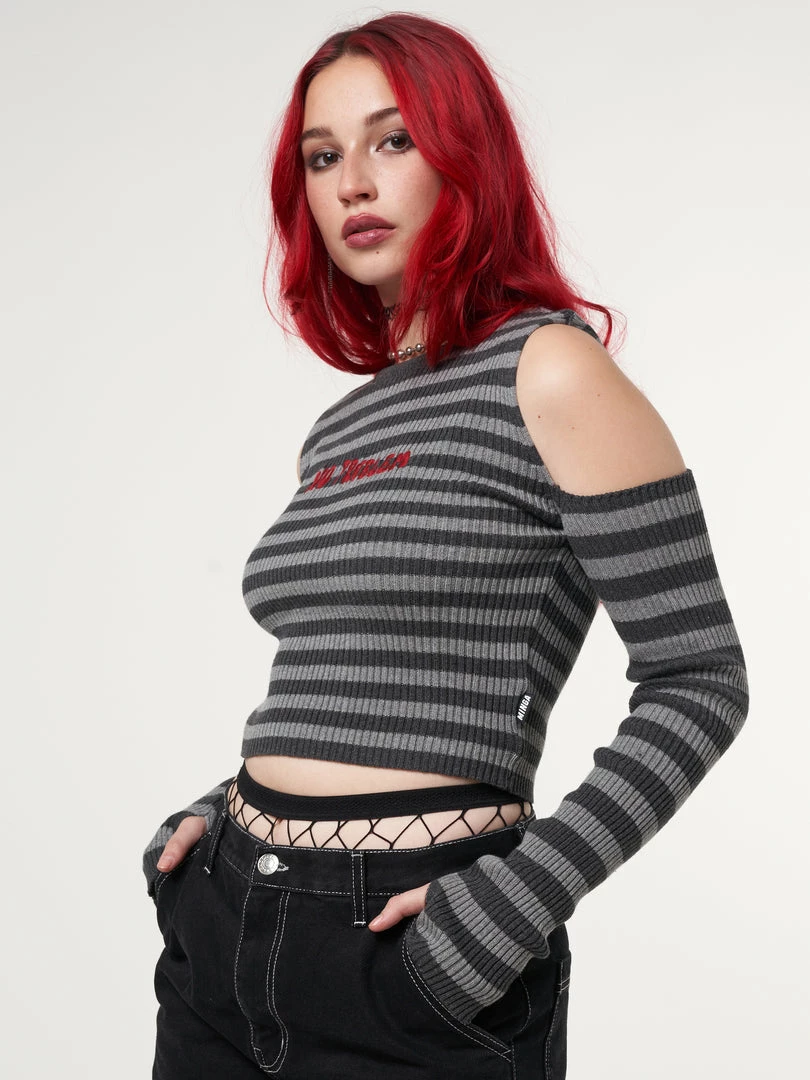 Minga London No Problem Striped Cut Out Top