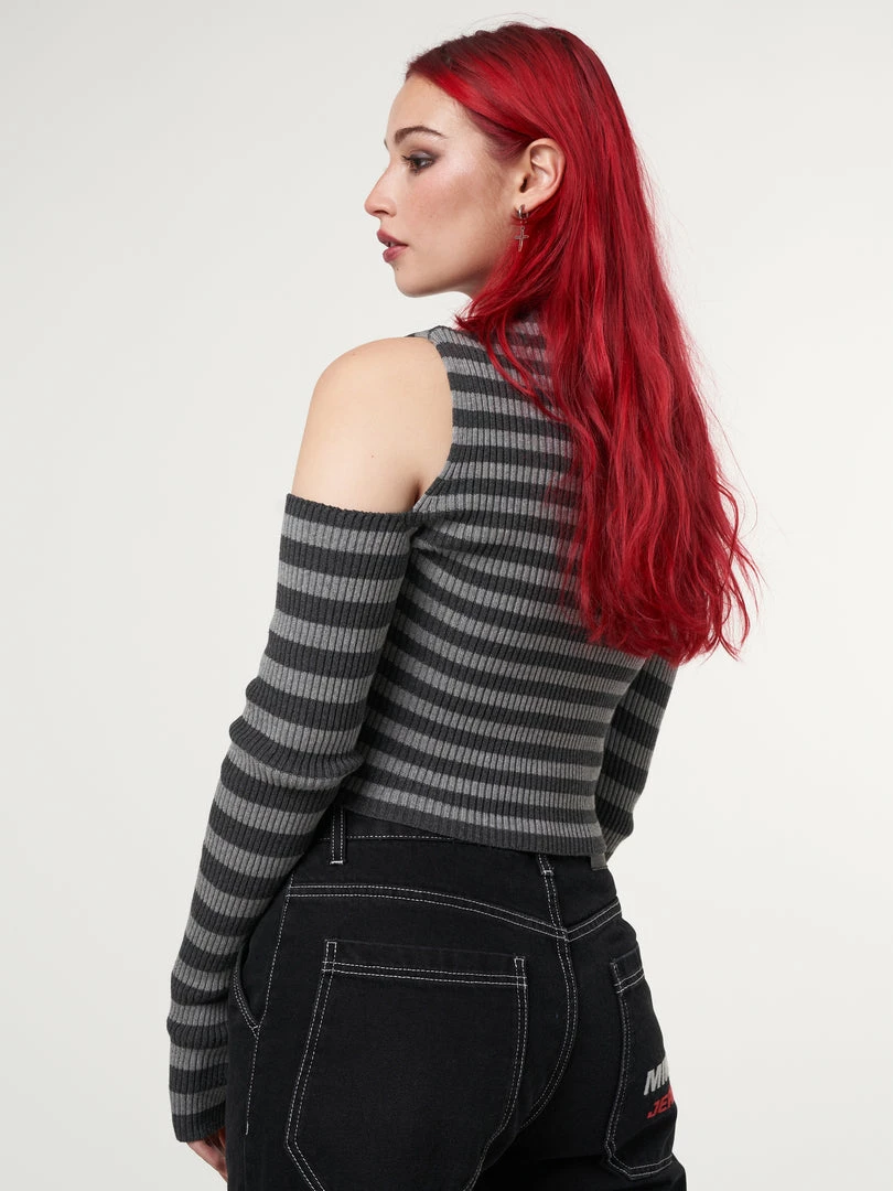 Minga London No Problem Striped Cut Out Top