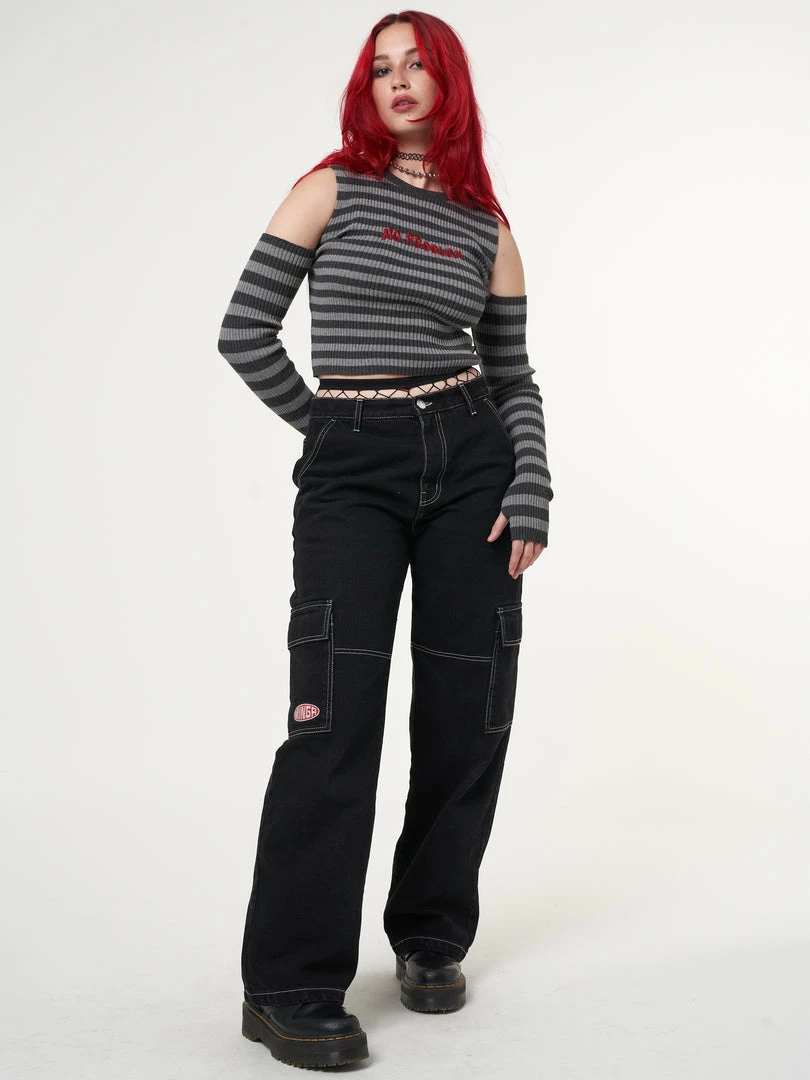 Minga London No Problem Striped Cut Out Top