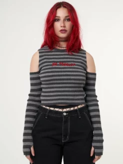 Minga London No Problem Striped Cut Out Top