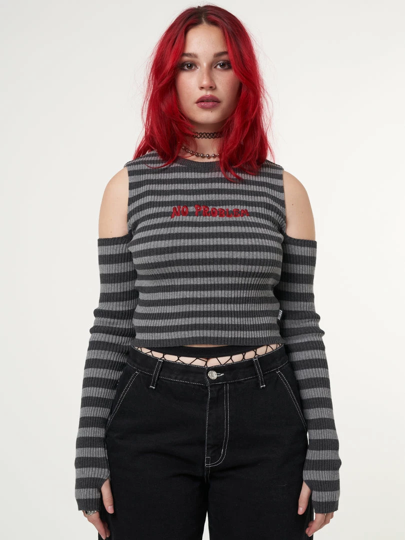 Minga London No Problem Striped Cut Out Top