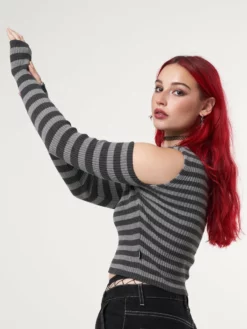 Minga London No Problem Striped Cut Out Top