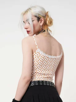 Minga London Orange Garden Lace Cami Top