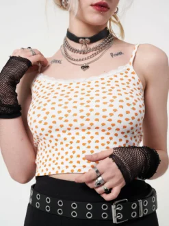 Minga London Orange Garden Lace Cami Top