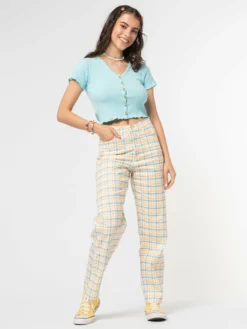 Minga London Clothing Blue Mist Ruffle Button-Down Top