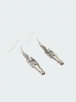 Minga London Clothing Skeleton Drop Earrings