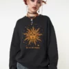 Minga London Solaris Black Embroidered Sweatshirt