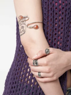 Minga London Spiral Gem Boho Arm Cuff Clothing