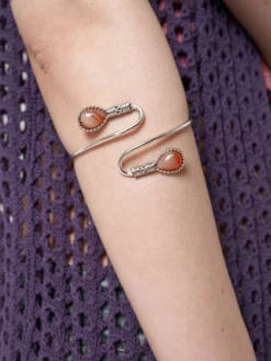 Minga London Spiral Gem Boho Arm Cuff Clothing