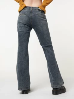 Minga London Most Wanted Stella Front Pocket Embroidered Flare Jeans