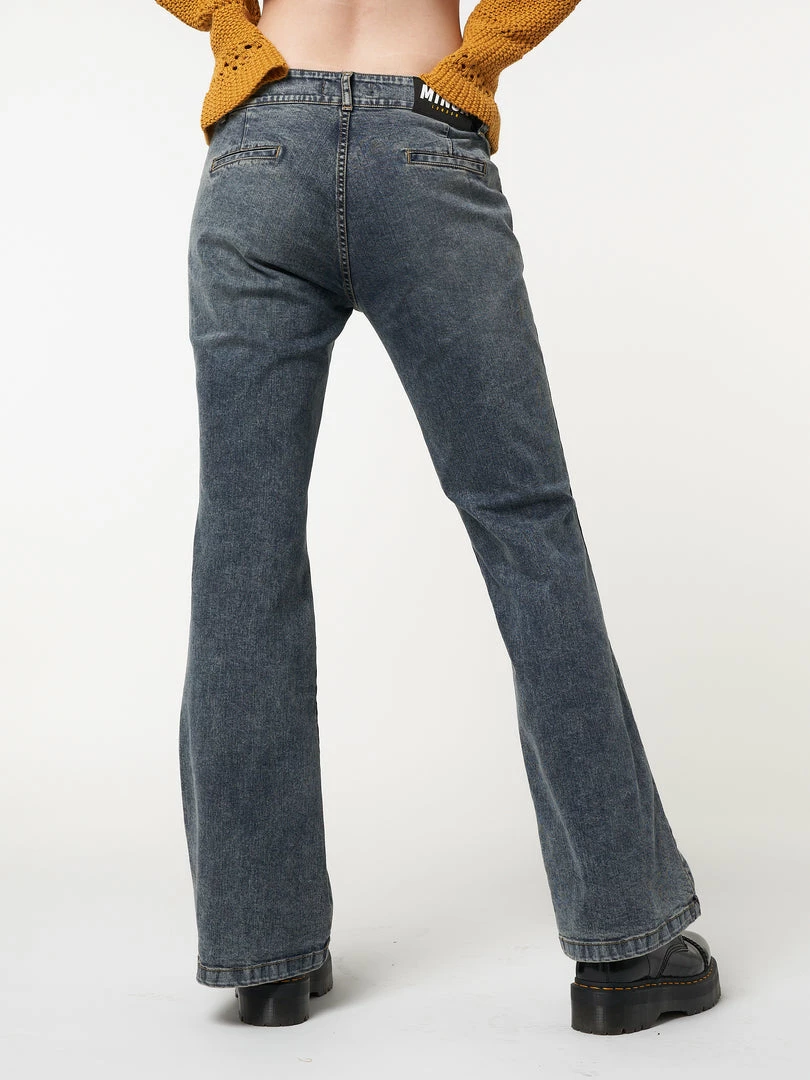 Minga London Most Wanted Stella Front Pocket Embroidered Flare Jeans