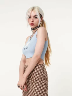 Minga London Texas Star Ribbed Vest Top Clothing