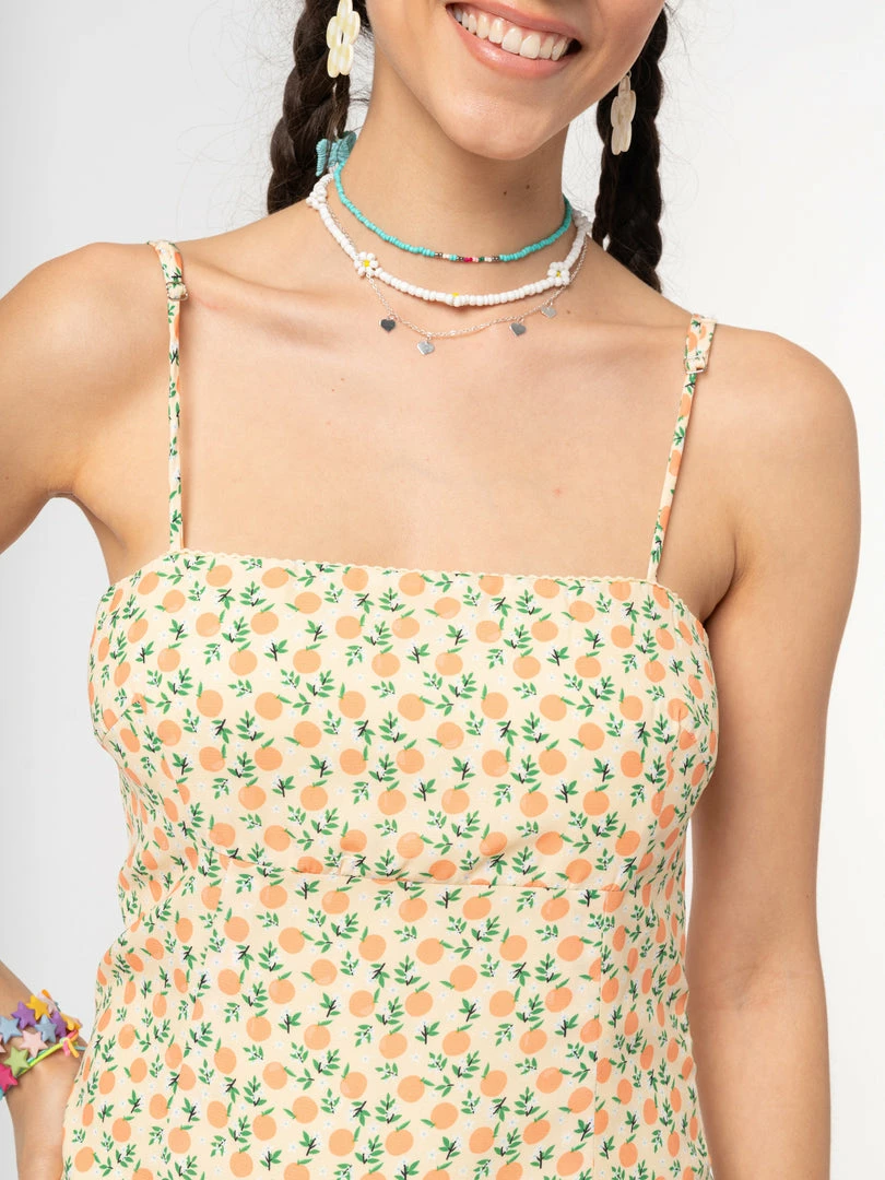 Minga London Clothing Fresh Oranges Mini Dress