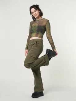 Minga London Most Wanted Venus Mesh Crop Top