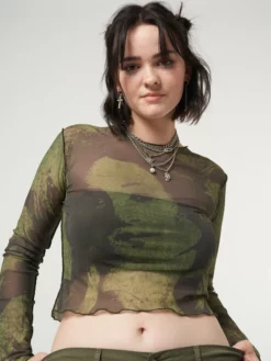 Minga London Most Wanted Venus Mesh Crop Top