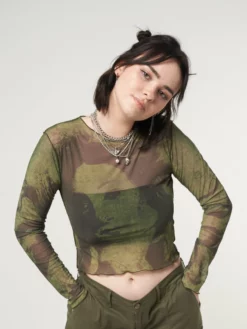 Minga London Most Wanted Venus Mesh Crop Top