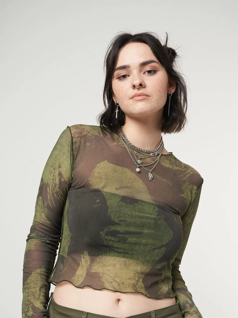 Minga London Most Wanted Venus Mesh Crop Top