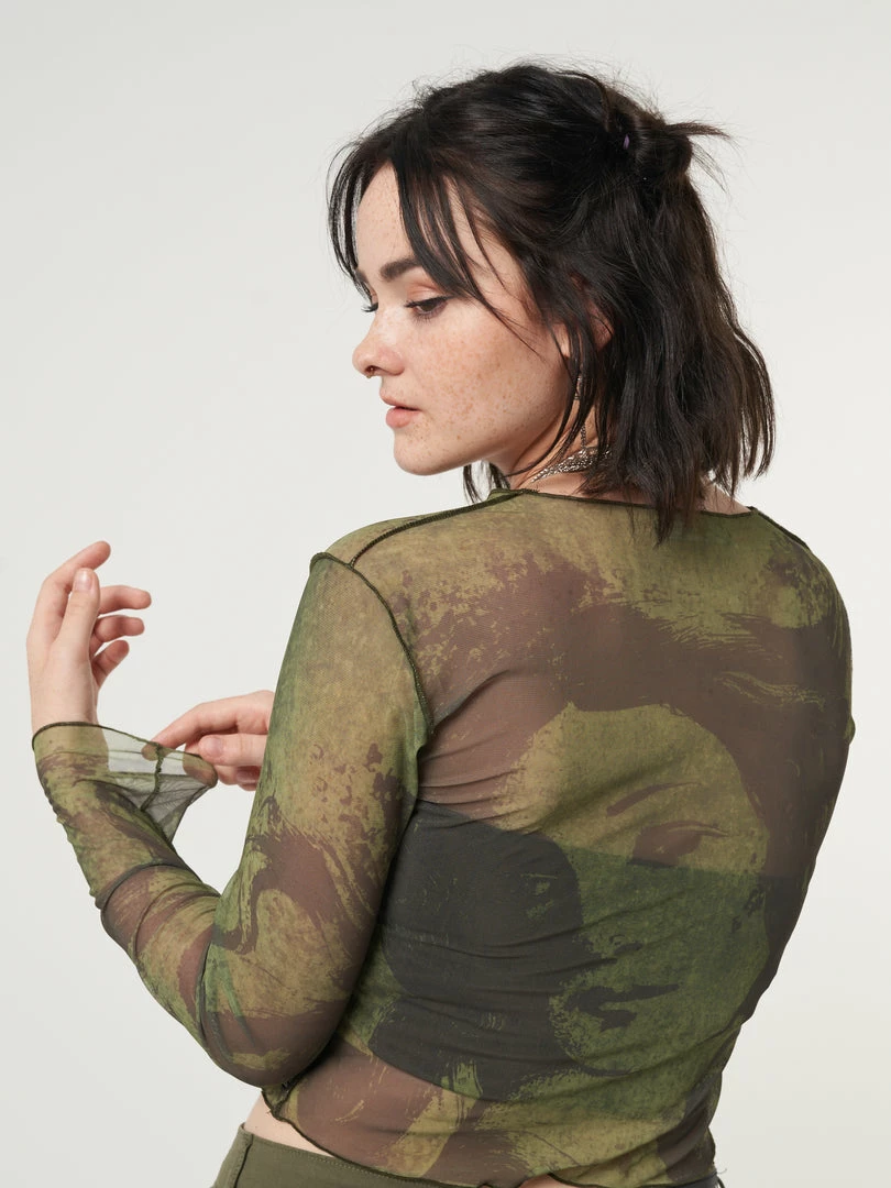 Minga London Most Wanted Venus Mesh Crop Top