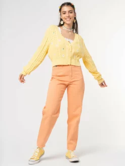 Minga London Flower Child Cable Knit Cardigan