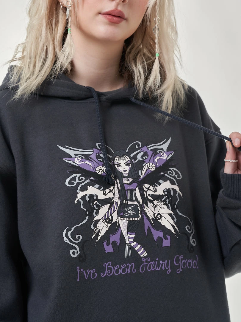 Minga London Clothing Wicked Fairy Dark Grey Hoodie