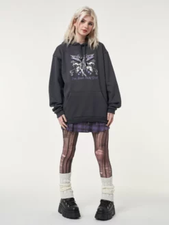 Minga London Clothing Wicked Fairy Dark Grey Hoodie