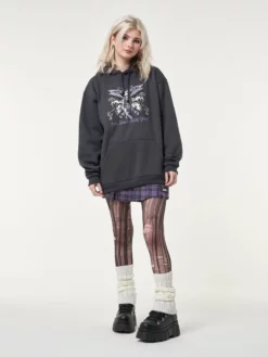 Minga London Clothing Wicked Fairy Dark Grey Hoodie