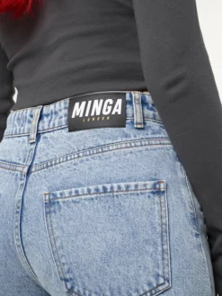 Minga London Most Wanted Yin Yang Eyes Printed Loose Fit Straight Leg Jeans