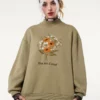Minga London Clothing You Are Loved Flower Bouquet High Neck Sweater