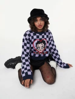 Minga London Minga X Betty Boop Check Knit Jumper Clothing