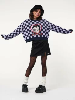 Minga London Minga X Betty Boop Check Knit Jumper Clothing