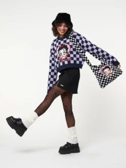 Minga London Minga X Betty Boop Check Knit Jumper Clothing