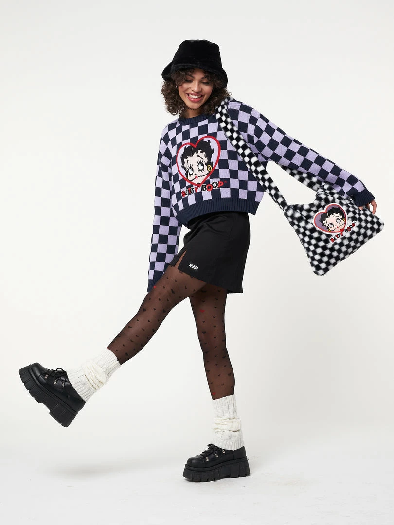 Minga London Minga X Betty Boop Check Knit Jumper Clothing