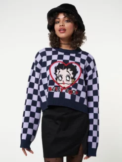 Minga London Minga X Betty Boop Check Knit Jumper Clothing