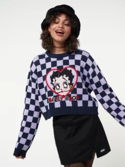 Minga London Minga X Betty Boop Check Knit Jumper Clothing
