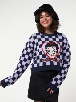 Minga London Minga X Betty Boop Check Knit Jumper Clothing