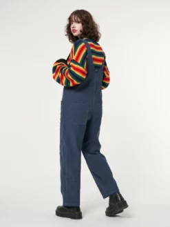 Minga London Most Wanted Minga X Strangervinyl Blue Corduroy Relaxed Dungarees