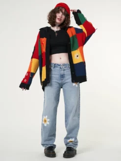 Minga London Minga X Strangervinyl Daisy Baggy Jeans Clothing